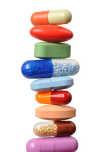 Stack of pills and capsules