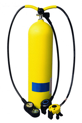 Yellow Scuba Diving Tank --- Image by © Lawrence Manning/Corbis