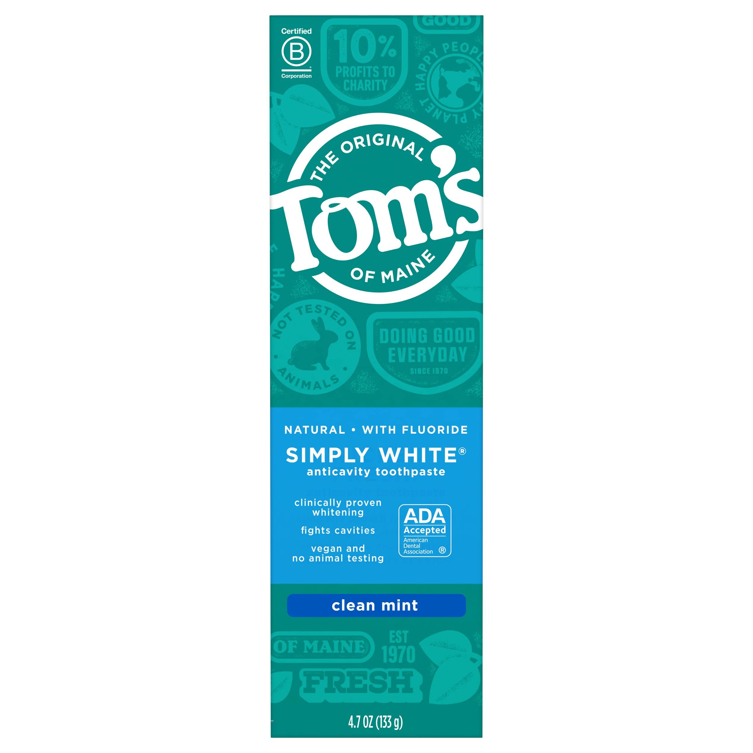 Tom's of Maine Simply White Clean Mint toothpaste